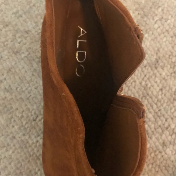 ALDO caramel bootie suede size 7.5 never worn - Picture 4 of 6
